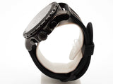 Movado 14.1.36.1219 42 Series 800 Black Steel Rubber Band Watch Do0325wxzde