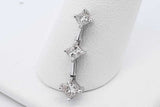 0.46cttw Princess Cut Diamond Pendant In 14k White Gold 1.1 Grams Eb0726oxzdu