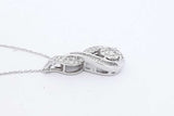 Approx. 1.3ctw Diamond Pendant Necklace In 10k White Gold 3.5g 18 In Eb0724wxzdu