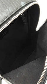 Mcm Klassic Small Sling Bag In Black Visetos Coated Canvas Fw0925wwxdu