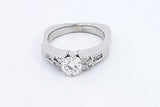 Approx. 0.79ctw Diamond Ring In 14k White Gold 7.4 Grams Size 7 Eb1124pordu