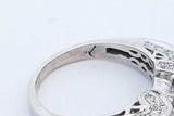 0.86cttw Diamond Ring In 14k White Gold 4.4 Grams Size 4.75 Eb1025sxzde