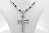 David Yurman Sterling Silver Chevron Cross Pendant Necklace 22 Inch Eb0926wrxsa