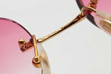 Cartier Heart Shaped Rimless Pink Gradient Sunglasses Eb0726rxzsa