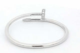 Cartier Juste Un Clou 18k White Gold Bracelet With Diamonds Size 15 Eb1026ixxzsa