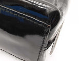 Salvatore Ferragamo Black Patent Leather Shoulder Bag As Is Condition Do0426orde