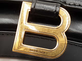 Balenciaga 2022 Hourglass Wallet With Chain In Black Leather Fw0o725pzxdu