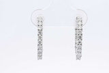 1.02ctw Lab Grown Diamond Inside Out Hoop Earrings In 925 3.1 Grams Eb0625llwdu