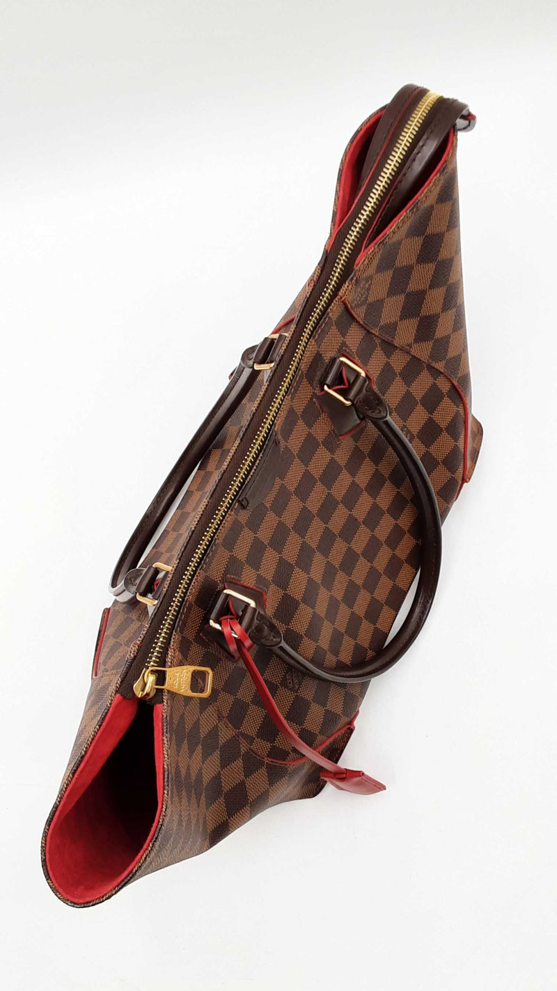 Louis Vuitton Caissa Mm Cerise Damier Ebene Coated Canvas Tote Bag Fw0625roxdu