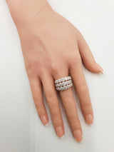 1.14 Cttw Diamond & 14k Rose Gold Multi Halo Ring 7.7 Grams Size 10 Fw0726erxdu