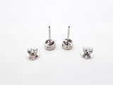 0.56 Cttw Diamond & 14k White Gold Cluster Stud Earrings 3.1 Grams Fw0826lwxdu