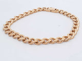 18k Yellow Gold 23.3 G Concave Curb Bracelet 7 In Aa0326oxzxsa