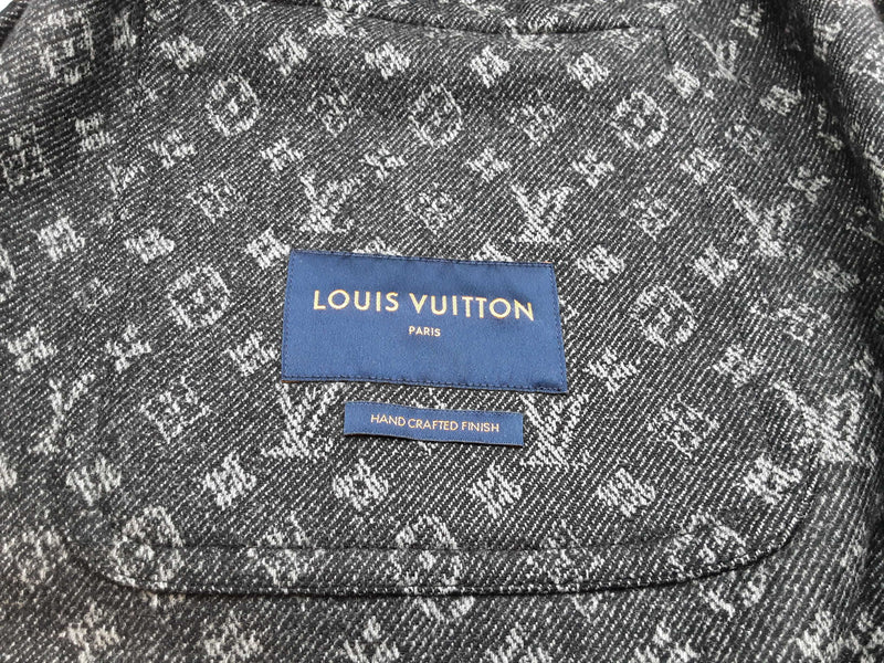 Louis Vuitton Black Cashmere Wool Trench Coat Size 54 Do0425lwxzde