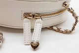 Chanel Cc In Love Heart Quilted White Leather Crossbody Bag Eb0926orxzde