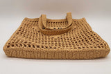 Prada Raffia Crochet Logo Tote Bag Eb1026exzde