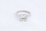 Lab Grown Round Diamond 3.25ctw Ring In 14k White Gold 4.6g Eb0222crxzsa