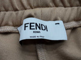 Fendi Ff Gold Brown Wide Leg Snap Sides Track Pants Size 42 Do0326lrxde