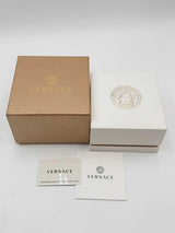 Versace 38mm Quartz Logo Halo Red Leather Strap Watch Eb0726lcrdu