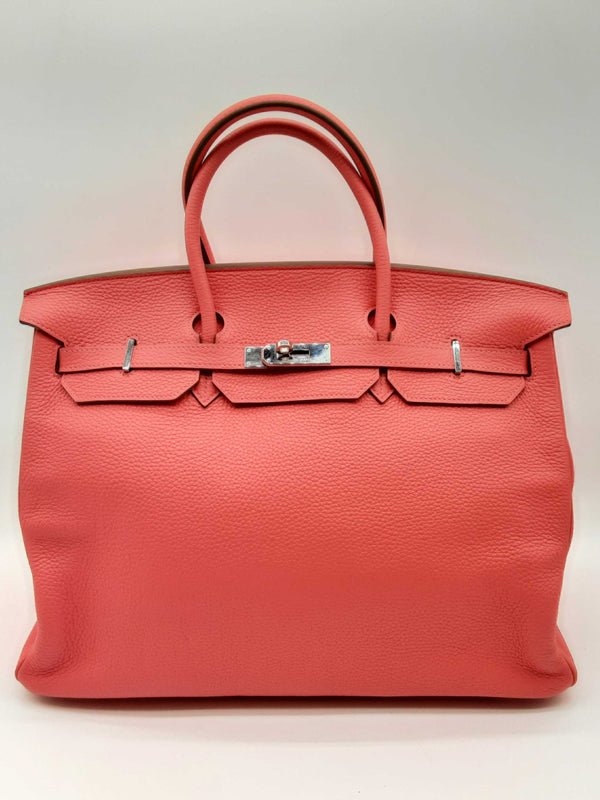 Hermes Birkin 40 Rose Jaipur Red Togo Palladium Hardware Handbag Do0424lzxzxde