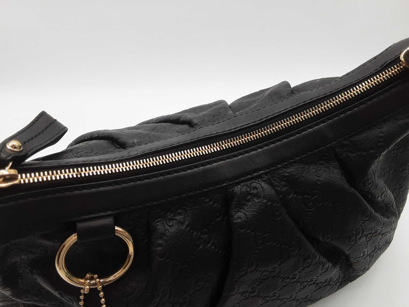 Gucci Sukey Black Guccissima Leather Hobo Shoulder Bag Do0925oxzde