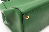 Fendi 2jours Green Leather Tote Bag Eb0826pxzsa