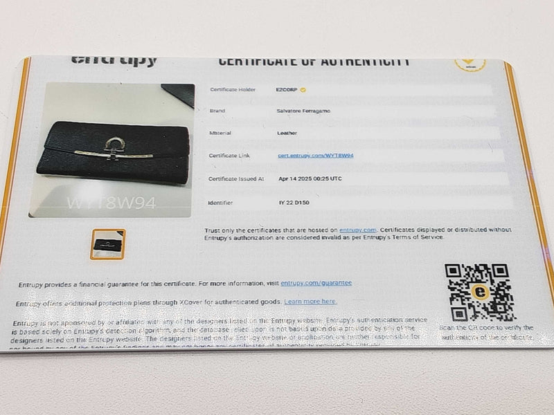 Salvatore Ferragamo Gancini Black Leather Continental Wallet Do0525oorde