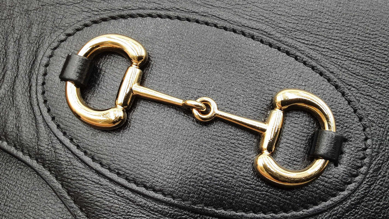Gucci 1955 Horsebit Black Leather Chain Shoulder Bag Fw0525przdu