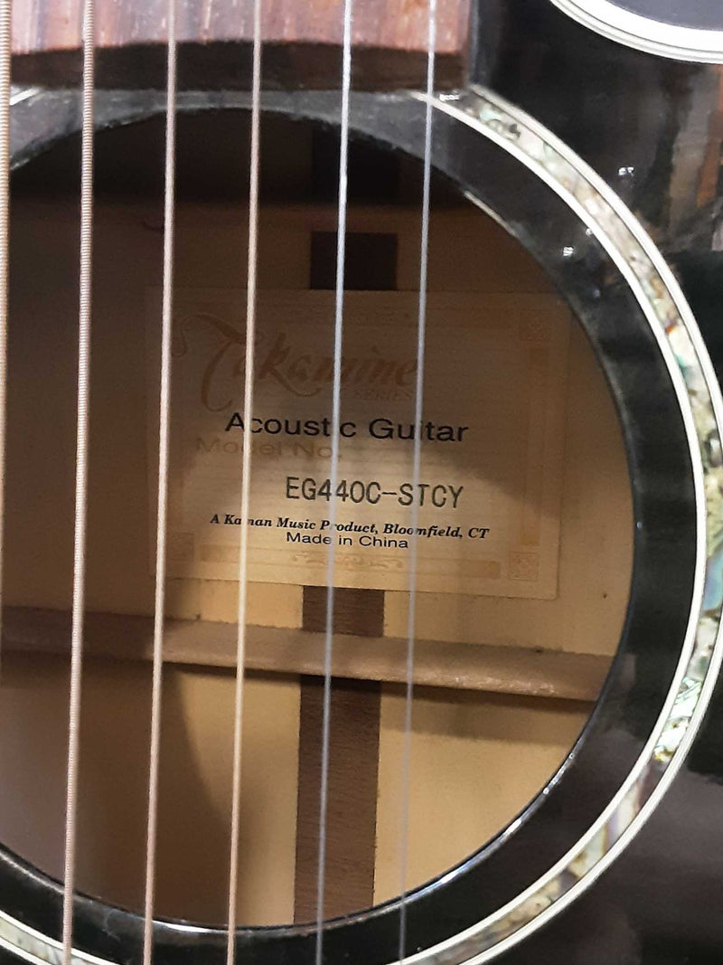 Takamine Eg44oc-stcy Black Acoustic / Electric Guitar Eb0924rxsa