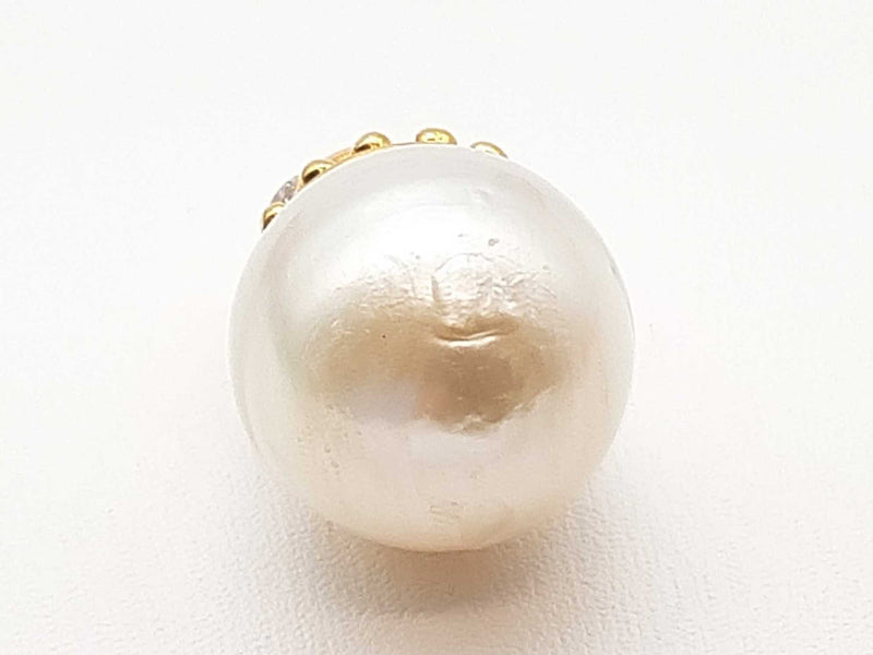 18k Yellow Gold White Pearl 6.8g Pendant Do0125prxde