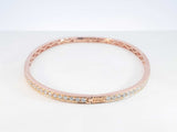 1.50 Cttw Diamond & 18k Rose Gold Bangle Bracelet 9.4 Grams 6 Inch Fw0326lzxzdu