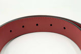 Gucci Red Leather Belt With Gold Tone Gg Buckle Eb1024erdu