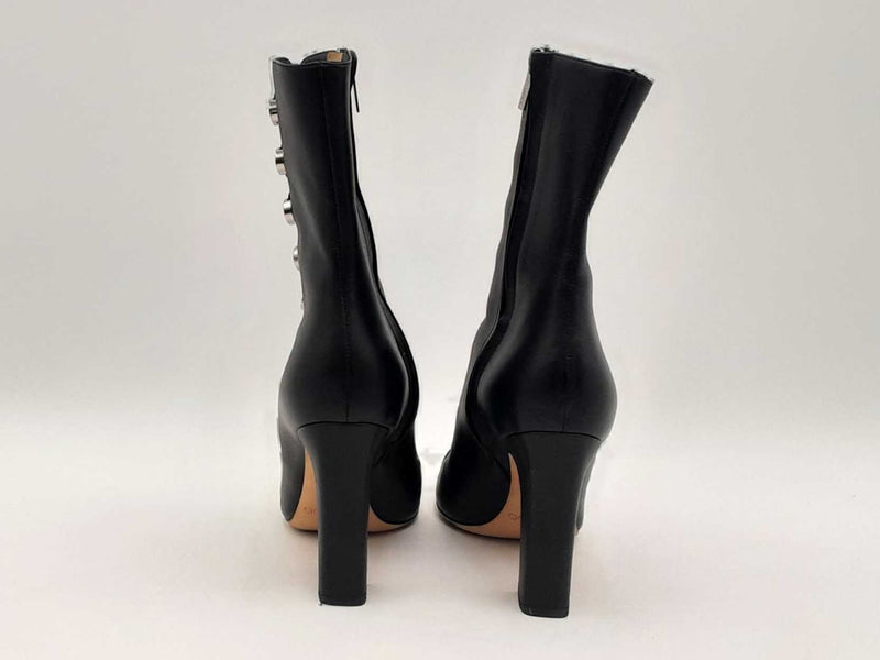 Jimmy Choo Malta Leather Boots Black Size 38.5 Aa0725oxzsa