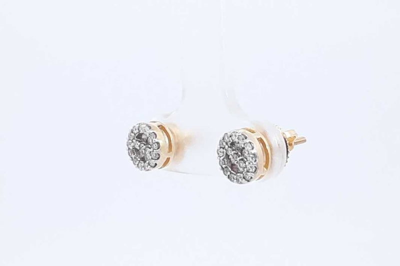 Approx. 0.88ctw Diamond Stud Screwback Earrings 10k Yellow Gold 1.6g Eb1224owxdu