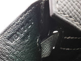 Hermes Birkin 25 Custom Tricolor Green Epsom Palladium Handbag Do0226oclxzde