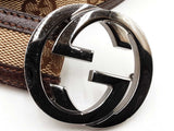 Gucci Interlocking G Buckle With Gg Supreme Canvas Belt Size 85|34 Fw0725izdu