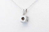 Approx. 0.15ctw Diamond Pendant & Chain In 14k White Gold 1.5g 19 In Eb1024exsa