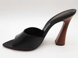 Yves Saint Laurent Ysl Black Leather Mule Heels Size Eu 39 Do0926crde