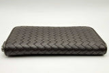 Bottega Veneta Intrecciato Woven Leather Zip Around Wallet Eb0724lcrsa