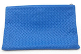 Bottega Veneta Blue Intrecciato Leather Clutch Eb0426lexde
