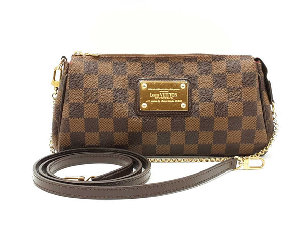 Louis Vuitton Eva Convertible Clutch In Damier Ebene Coated Canvas Fw1125wordu