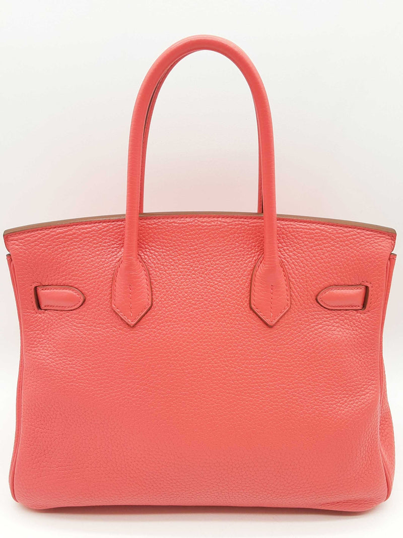 Hermes Birkin 30 Rose Jaipur Red Togo Palladium Handbag Do0724srxzde