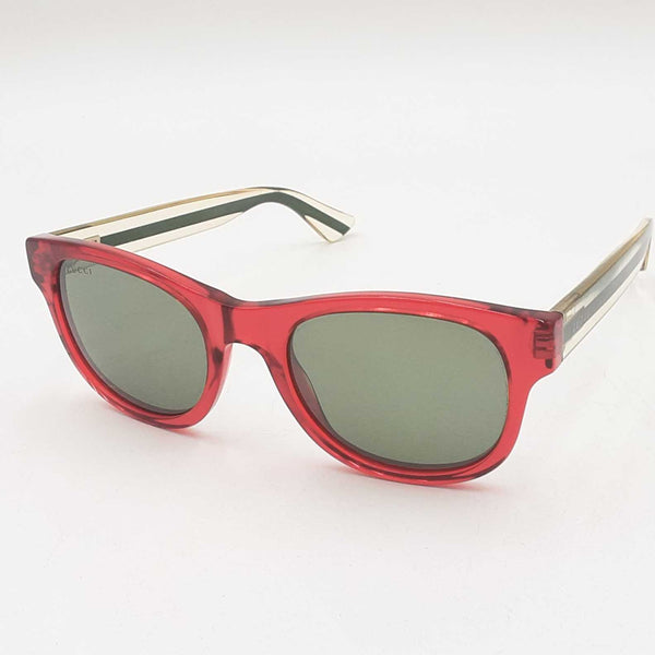 Gucci Oval Red Translucent Acetate Sunglasses Sd0725rzdu