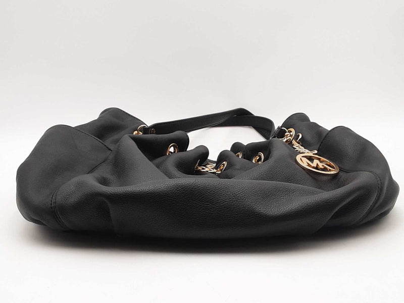 Michael Kors Jet Set Black Leather Hobo Bag Sd0625orsa