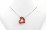 Tiffany & Co. Carnelian Open Heart Pendant Necklace 1.5 Grams 16 Inch Eb0926crsa