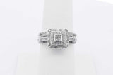 0.96cttw Diamond Wedding Set In 10k White Gold 3.7 Grams Size 6.75 Eb0226worsa