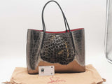 Christian Louboutin Cabarock Small Croc Embossed Leather Tote Silver Aa1225rxzsa
