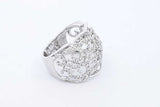 18k White Gold Lace Filigree Openwork Diamond Ring 7.9 Grams Size 7 Eb0526exzde