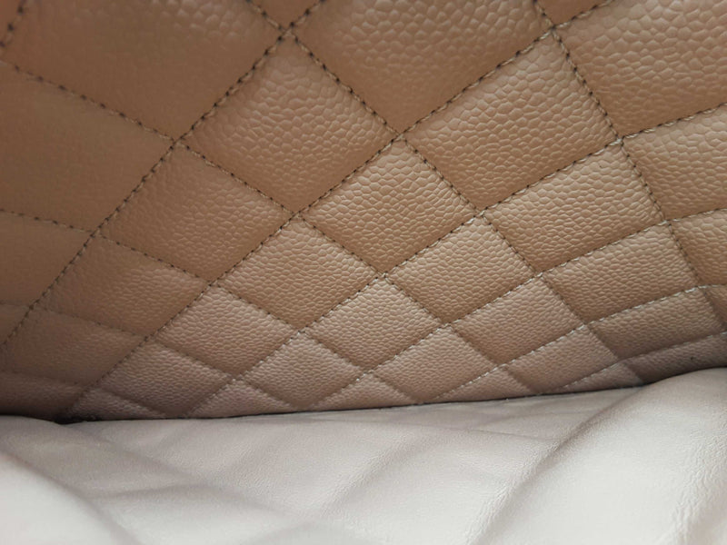 Chanel Grand Shopping Beige Quilted Cavier Leather Tote Bag Do0924lrxzde