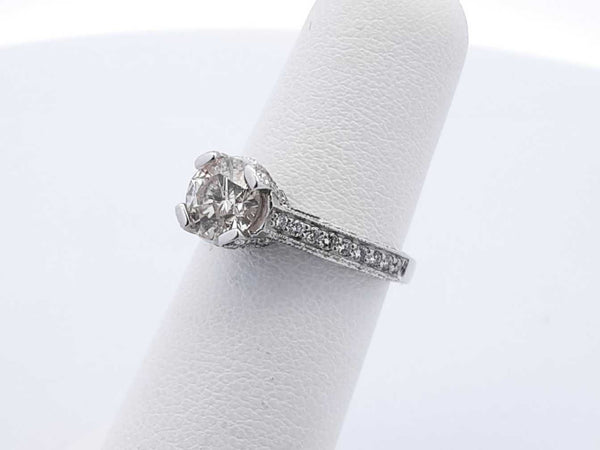 1.53 Cttw Diamond & 14k White Gold Ring Size 5.25 Fw0424rpxdu