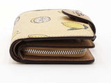 Coach Medium Corner Zip Wallet Lemon Print Yellow Aa0826crsa
